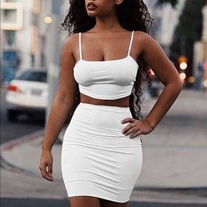 White 2 piece dress